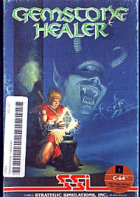 Gemstone Healer Commodore 64 US box art